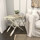 preview thumbnail 10 of 24, White Wood Distressed Foldable Tray Top Boat Accent Table with Oar Leg
