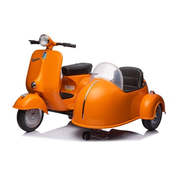 Vespa Scooter Adventure: Storage Space and Dual Seats for Siblings