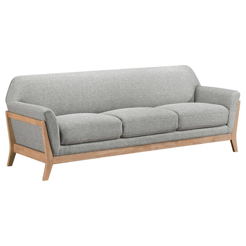 Vaughn Fabric Upholstered Flared Arm Sofa Grey - Grey