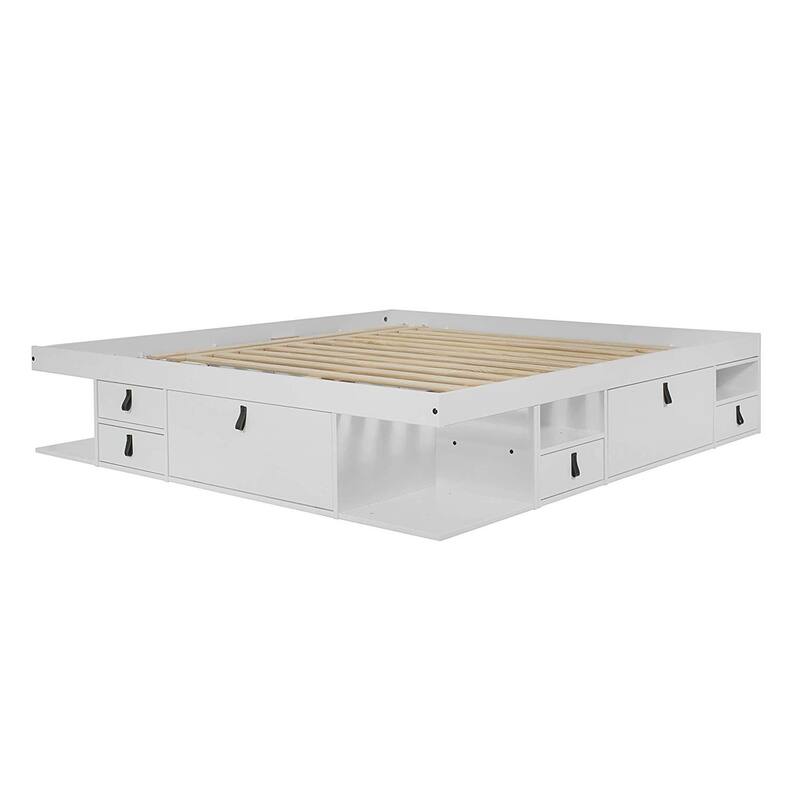 Copper Grove Rivne Storage Platform Bed with Drawers and Shelves