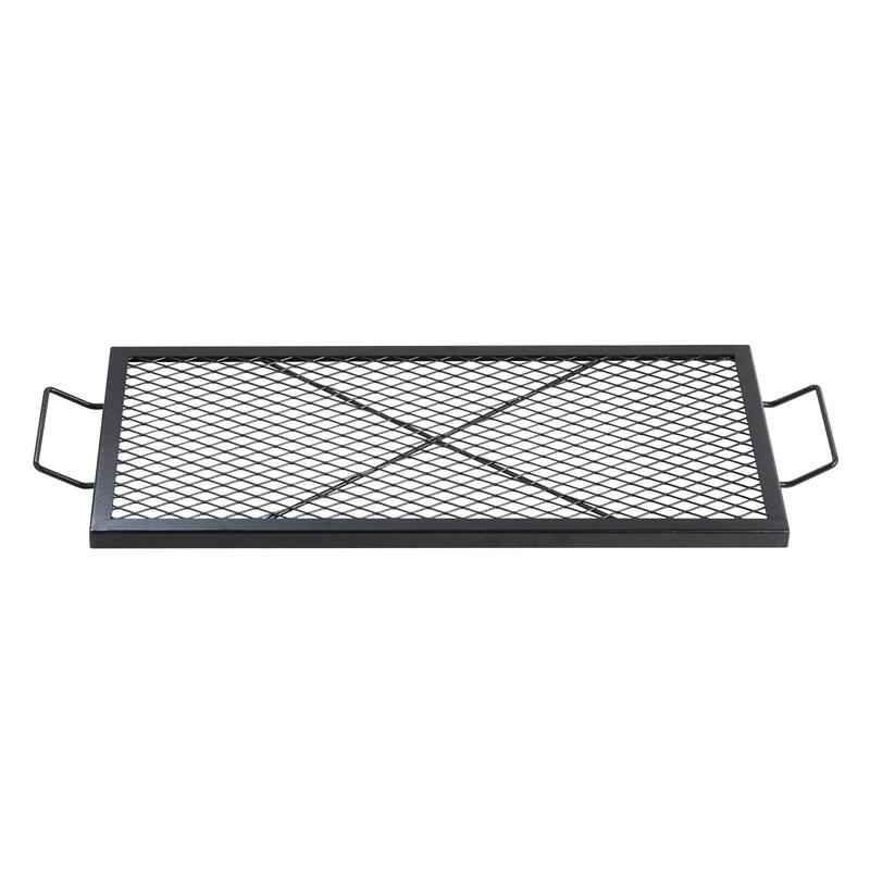 Anmytek X Marks Fire Pit Grill Grate with Handle 32 Inch