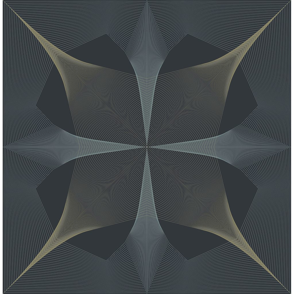 A-Street Prints Radius Navy Geometric Wallpaper