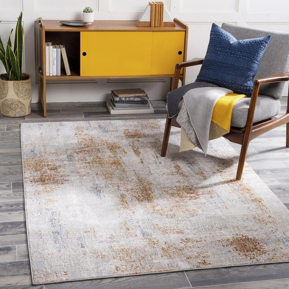 Livabliss Rustic Carmel Abstract Area Rug