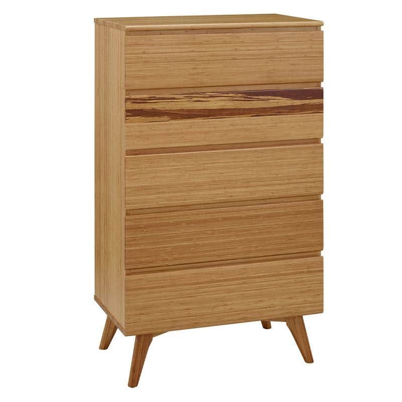 Sarah Five Drawer High Chest, Golden