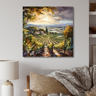 Designart "Vineyard Charm Landscape II" Vineyard Wall Art - Bed Bath ...