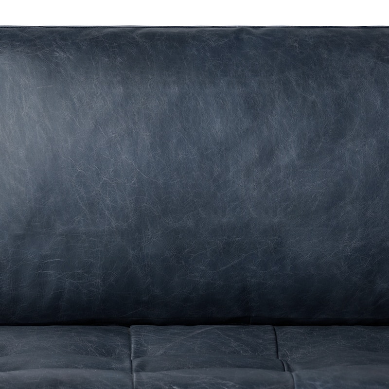 Poly & Bark Napa 82" Leather Pull-Out Convertible Sleeper Sofa - Full Grain Genuine Italian Leather