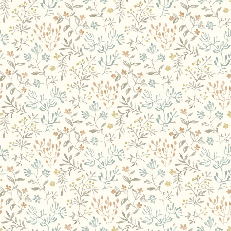 Chesapeake Tarragon Pastel Dainty Meadow Wallpaper