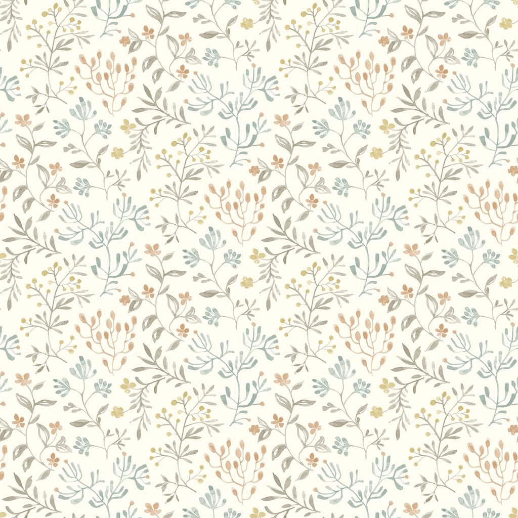 Chesapeake Tarragon Pastel Dainty Meadow Wallpaper