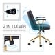 preview thumbnail 7 of 21, Porthos Home Tilly Office Chair, PU Leather, Gold Chrome Roller Base