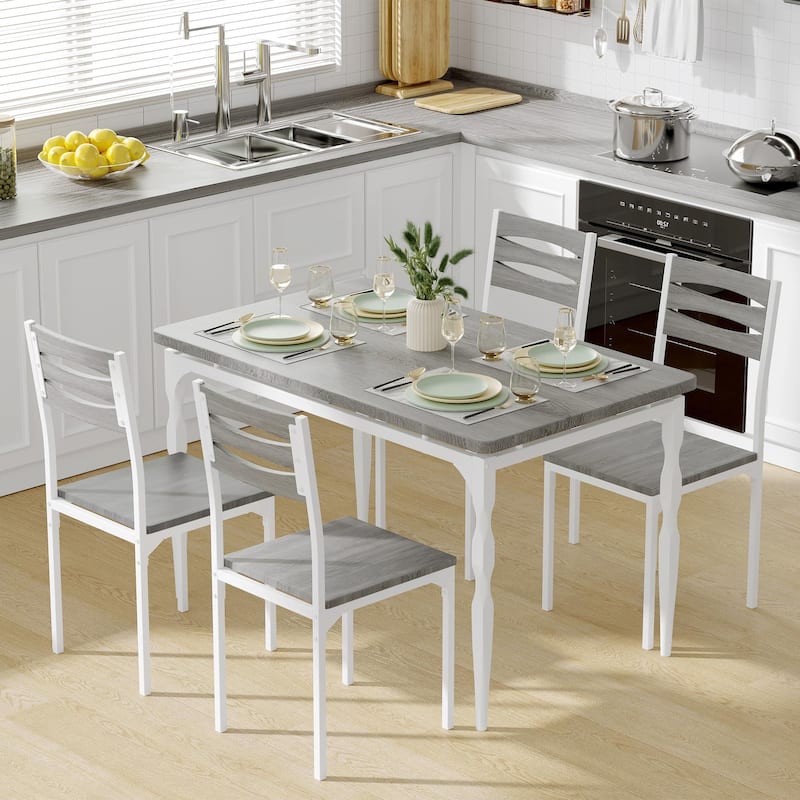Industrial Style Kitchen Table Set for 4