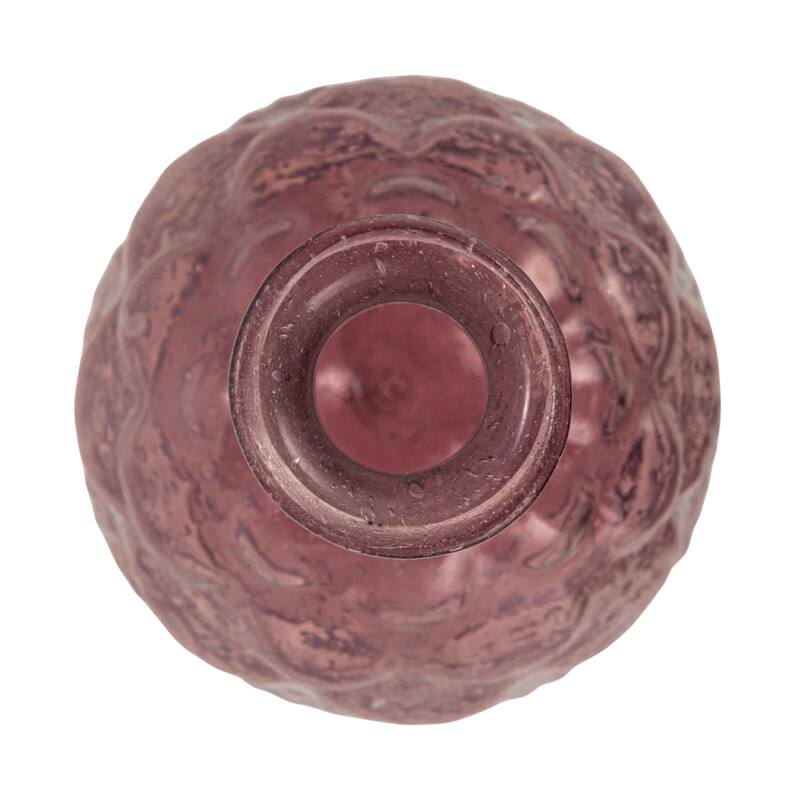 Various Embossed Reclaimed Glass Vases, Set of 4