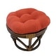 preview thumbnail 9 of 17, International Caravan Bali Papasan Footstool Tangerine Dream