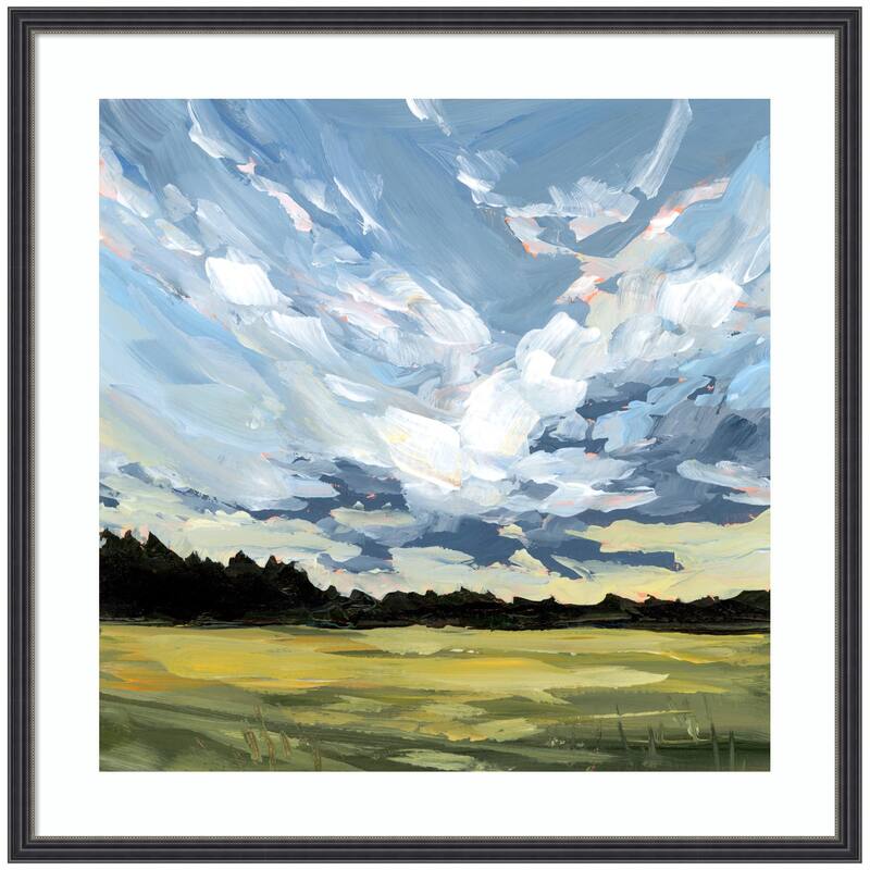 Kate and Laurel Framed Art Before The Storm by Emily Kenney - 25x25 - Black