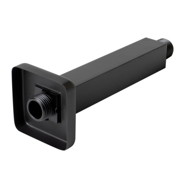 Black Matte 6" Square Ceiling Shower Arm