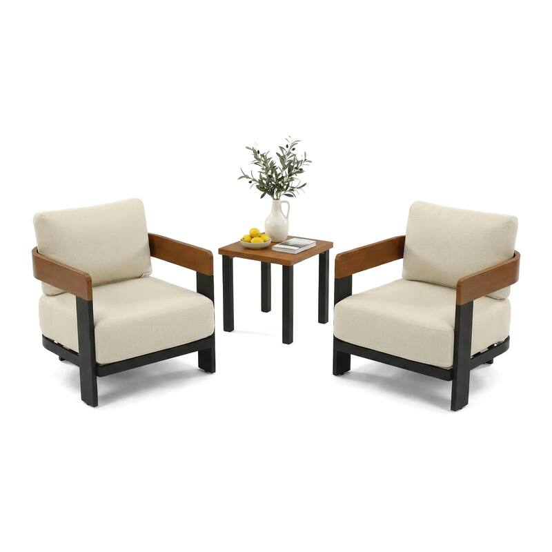 2 - Person Patio Conversation Sets With Cushions, Outdoor Set Furniture (3 Piece)