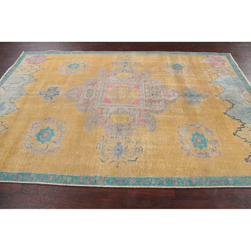 Traditional Geometric Tabriz Persian Area Rug Handmade Wool Carpet - 5'9" x 8'10"
