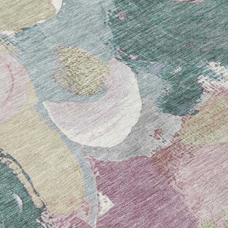 HomeRoots Abstract Transitional Rectangle Outdoor Rug