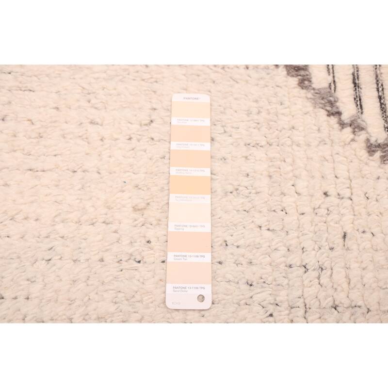 ECARPETGALLERY Hand-knotted Tangier Cream Wool Rug - 5'1 x 7'9