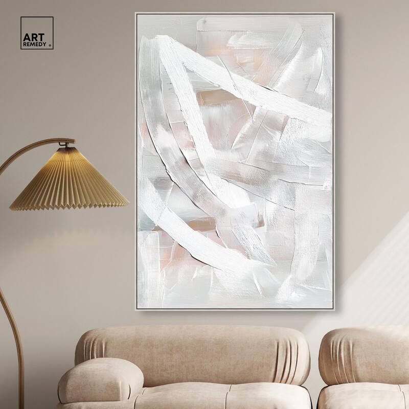 Thick White Texture I Canvas by Art Remedy