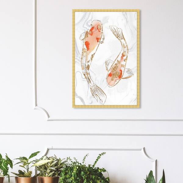 Oliver Gal 'Two Koi Fish Marble by Julianne Taylor Style& ...