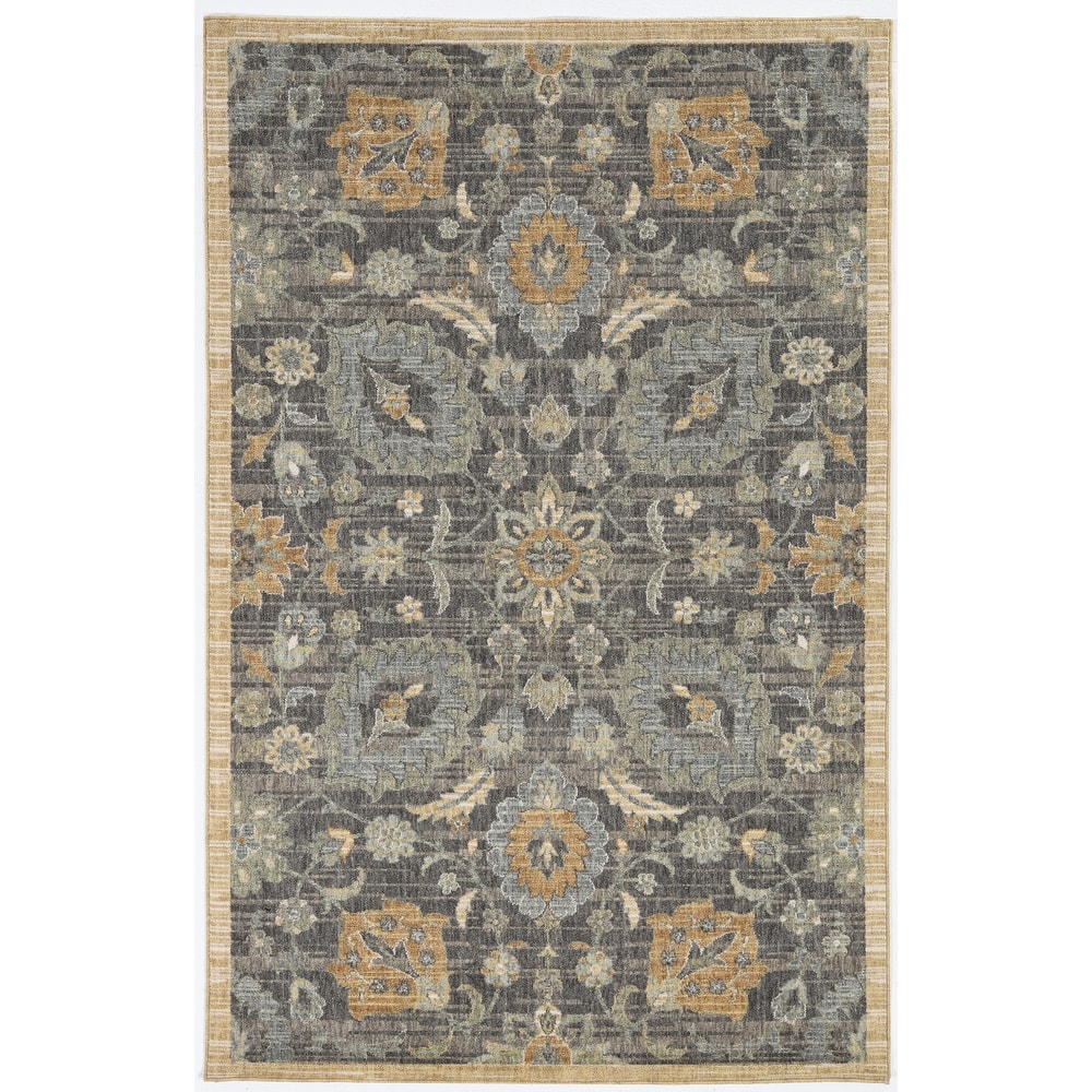 Copper Grove Wool Distressed Traditional Wool Area Rug