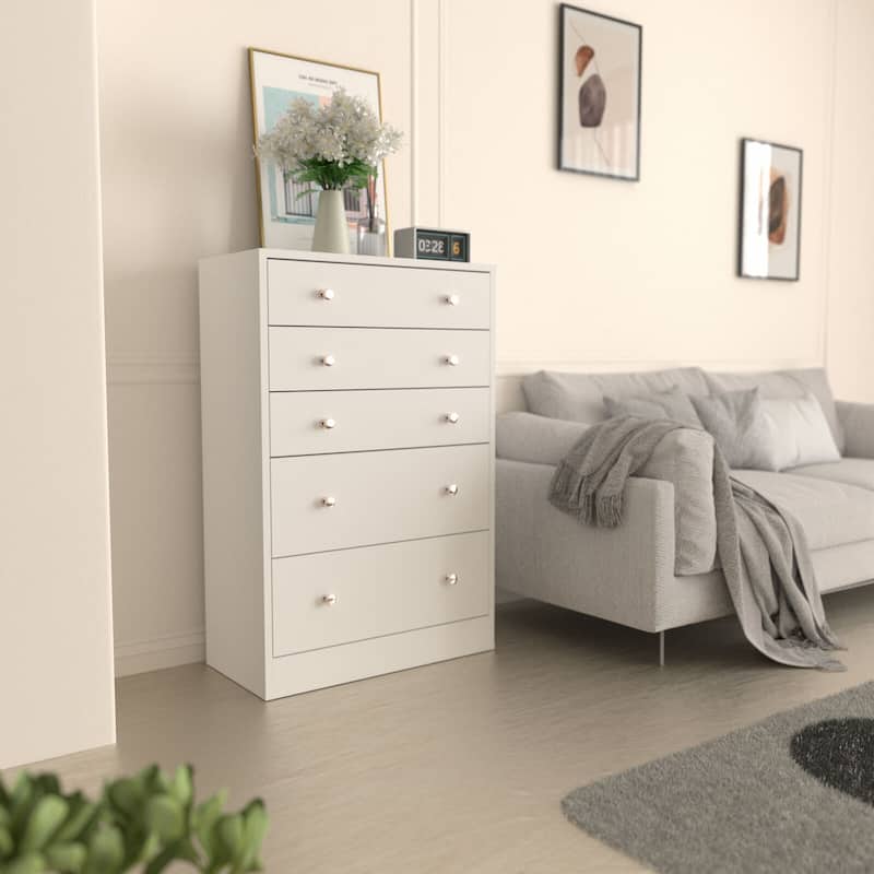 VEIKOUS 31.5''W 5-Drawer Chest of Dresser Storage Clothes Organizer for Bedroom