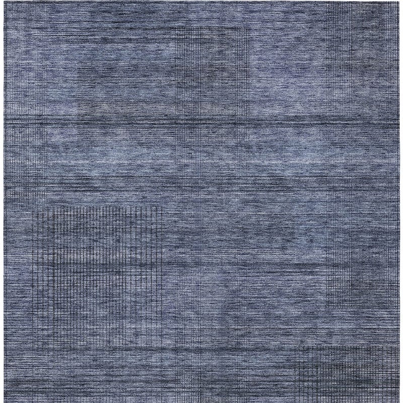 HomeRoots Striped Transitional Rectangle Outdoor Rug