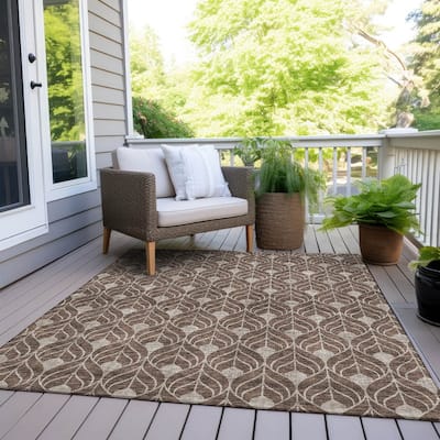 Machine Washable Indoor/ Outdoor Chantille Contempoary Geo Rug