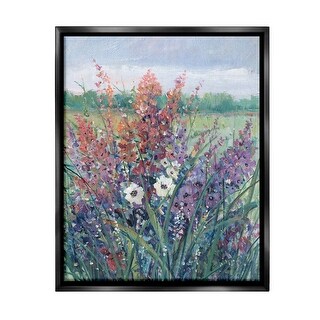 Stupell Spring Meadow Florals Framed Floater Canvas Wall Art Design By ...