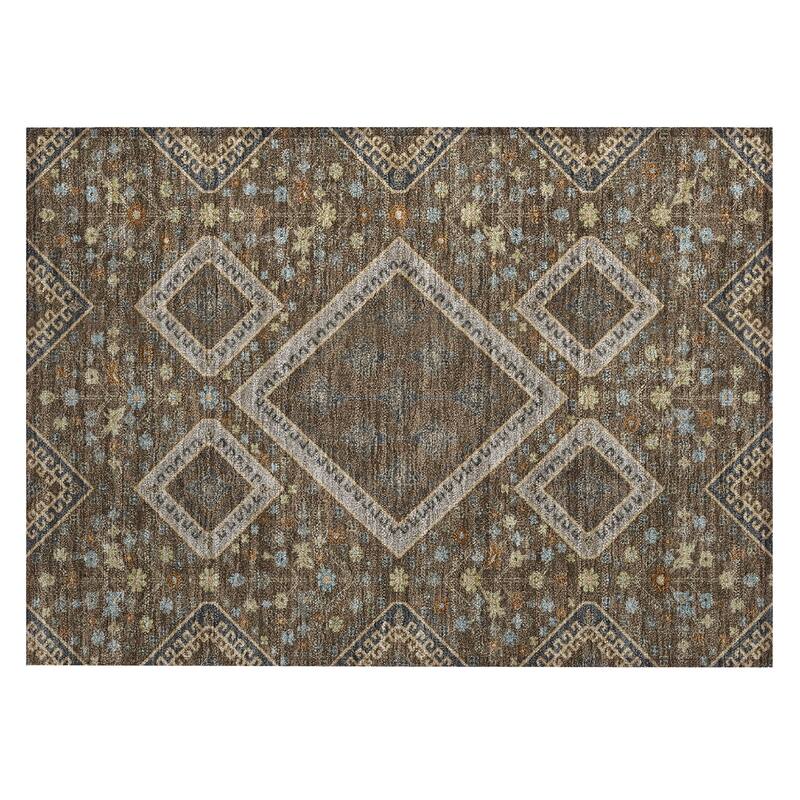 Machine Washable Indoor/ Outdoor Boho Milli Chantille Rug