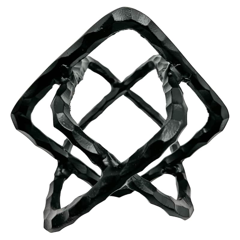 Decorative Handmade Aluminum 7.5 inch Square Sculpture - 7 x 7 x 7.5 in