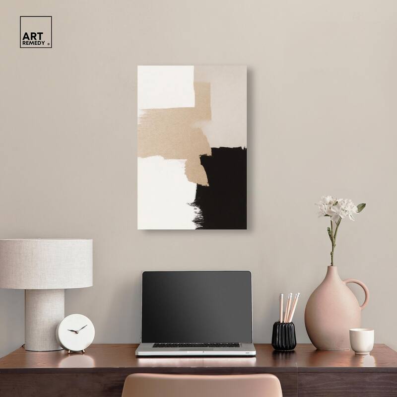 Beige and Black II Canvas by Art Remedy, Gallery Wrapped