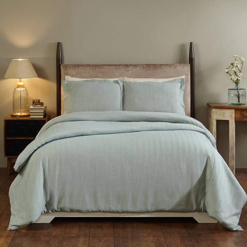 Levi Teal Cotton Pillow Sham