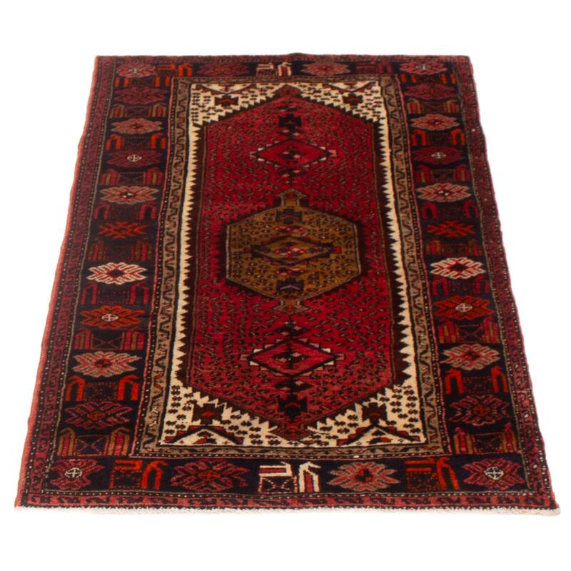 ECARPETGALLERY Hand-knotted Andelz Red Wool Rug - 3'8 x 6'4