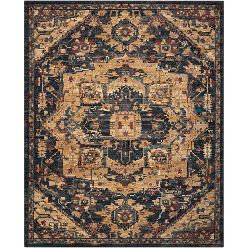 Nourison Nourison 2020 Bordered Area Rug - 6' 6" x 9' 5" - Midnight - Rectangle