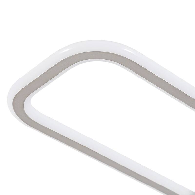 Dimmable LED Dual Oval Ring Long Semi Flush Mount Light 41in