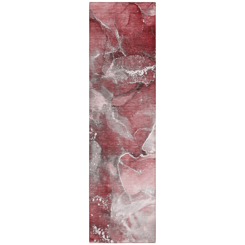 Rari Artistic Abstract Weather Resistant Classic Meets Modern Runner Outdoor Rug