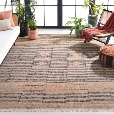 SAFAVIEH Kilim Jokelien Boho Tribal Jute Fringe Rug