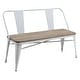preview thumbnail 2 of 1, Furniture of America Rish Industrial Metal 47-inch Backed Dining Bench