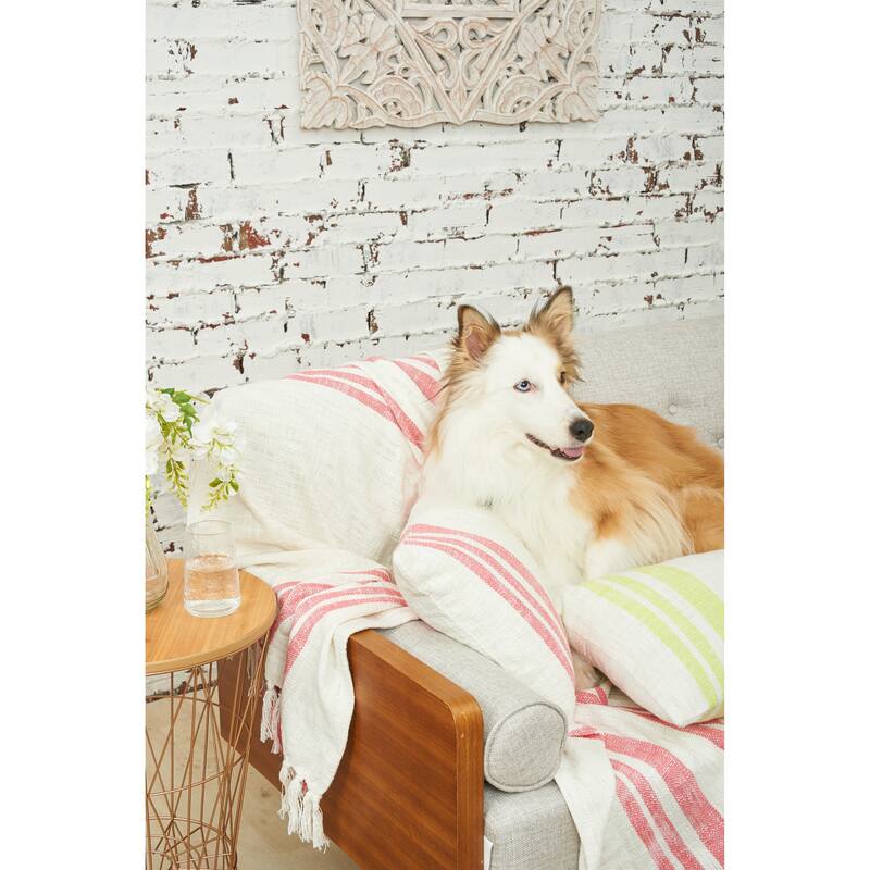 Morgan Hibiscus Woven Throw Pillow