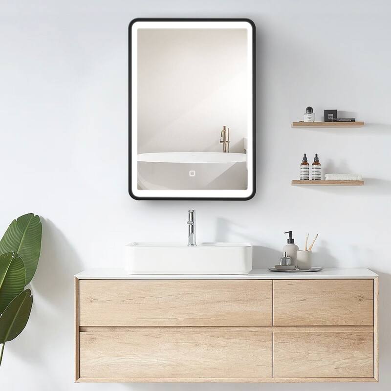 Rectangular Metal Medicine Cabinet with Mirror - 24" x 30"