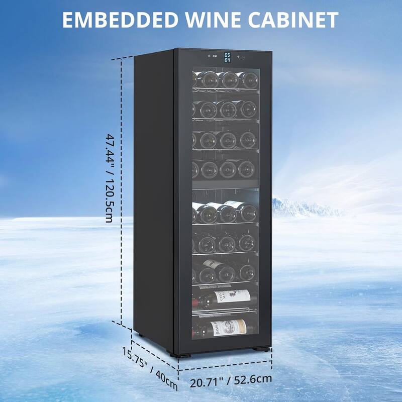 39 Bottle Wine Cooler, Digital Temperature Control,