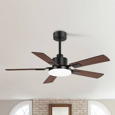 48/52/60-inch Modern Ceiling Fan with LED Light and Remote (3/5/6 Reversible Blades)
