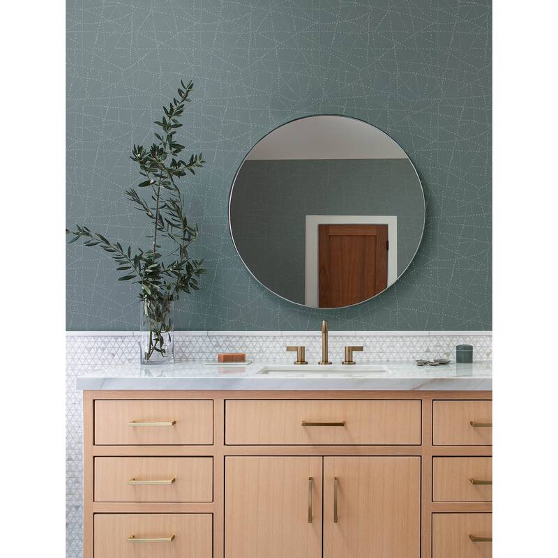 A-Street Prints Alcott Slate Dotted Wallpaper