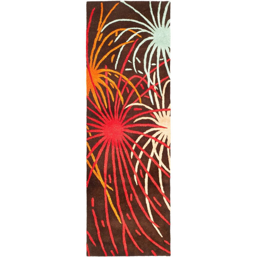 SAFAVIEH Handmade Soho Rine Fireworks N.Z. Wool Rug
