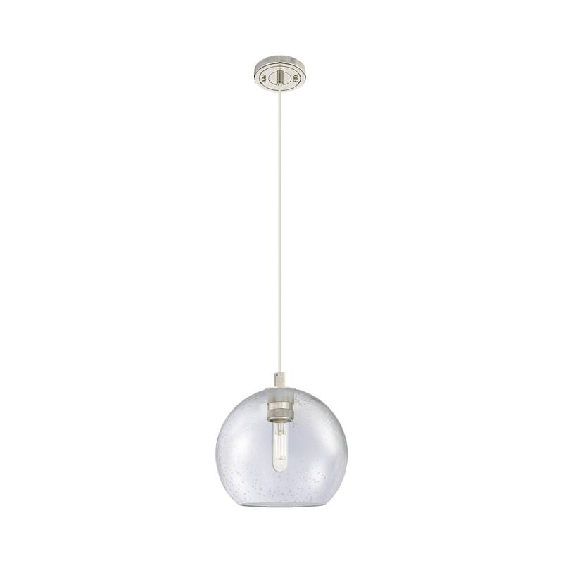 Innovations Lighting Downtown Urban - Crown Point - 1 Light 8" Athens Cord Hung Pendant - Polished Nickel/Seedy