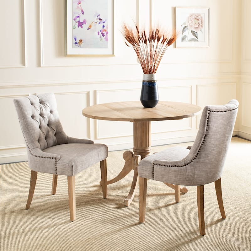 SAFAVIEH Dining Abby Viscose Blend Dining Chairs (Set of 2) - 22"x23.8"x36.4"