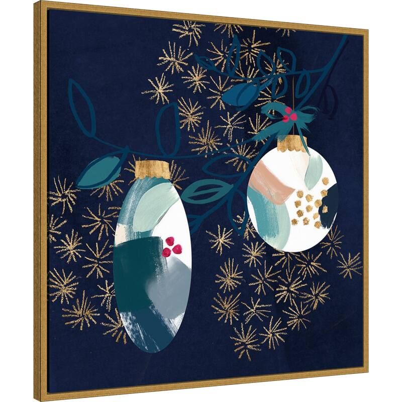 Crafty Blue Christmas I by Jennifer Paxton Parker Framed Canvas Wall Art Print