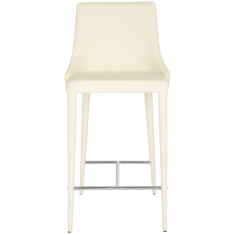 SAFAVIEH Soledad 26-inch White Counter Stool (Set of 2) - 22.9" x 18.9" x 37.4" - 23Wx19Dx37H