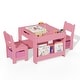 preview thumbnail 3 of 18, Kids Art Table and Chair Set, 3 in 1 Activity Table with 2 Chairs